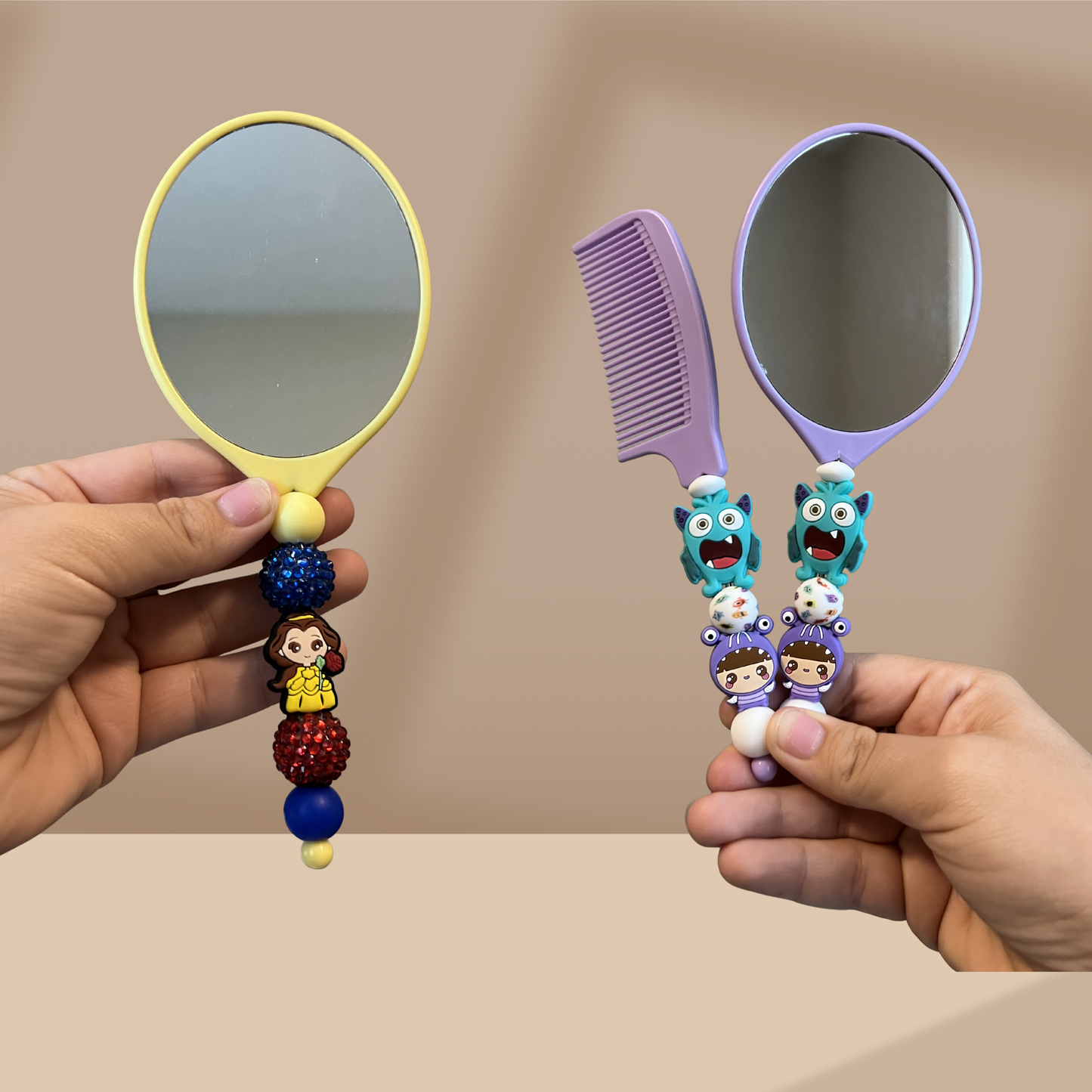 Beauty Mirror & Comb Set