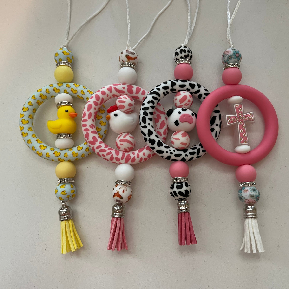 Strawberry Cow Car Charm