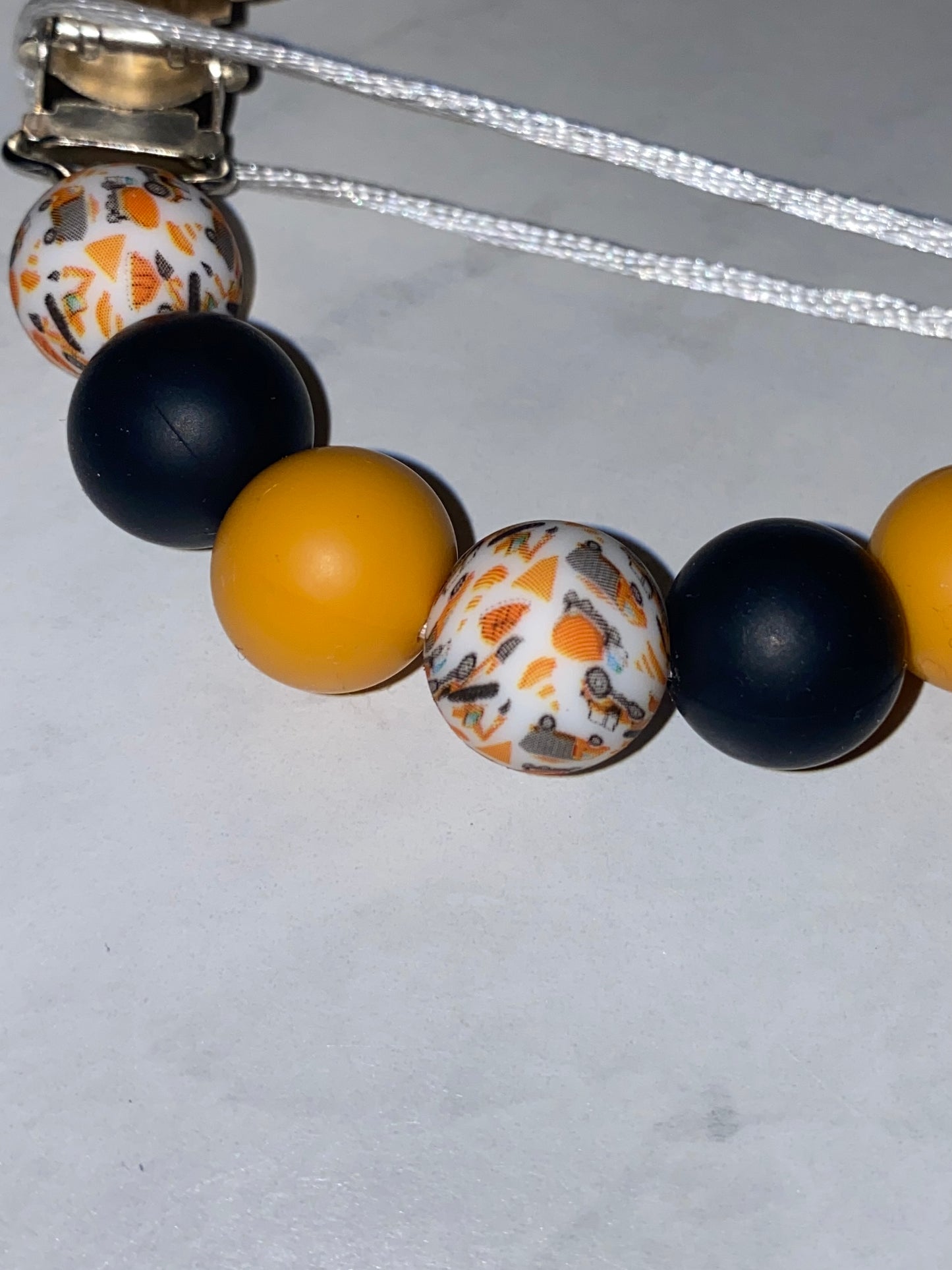 Construction Pacifier Clip