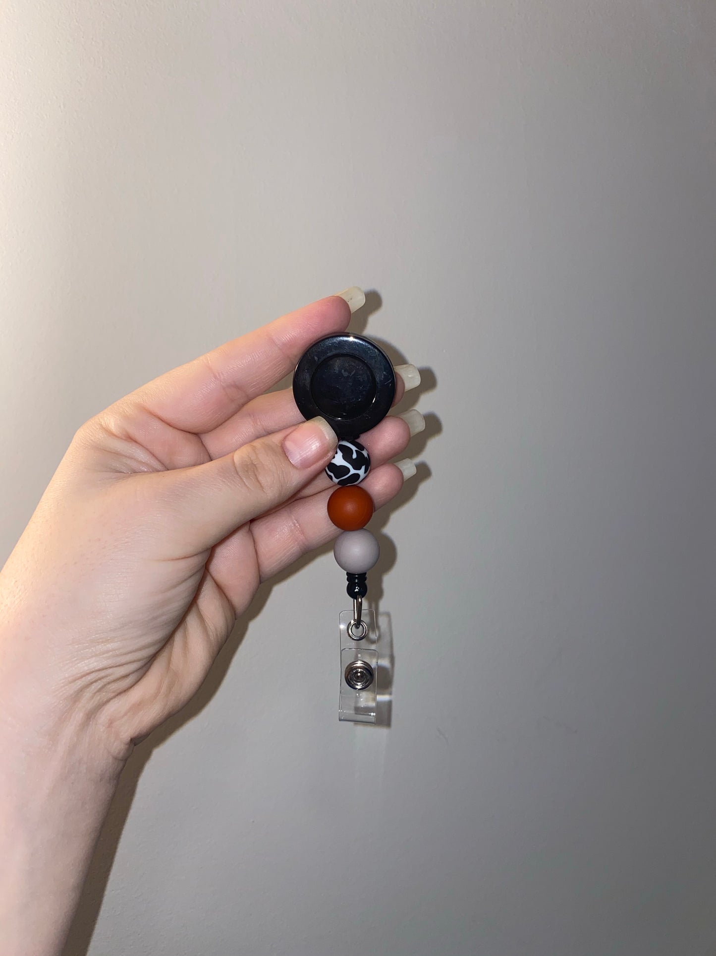 Rustic Cow Badge Reel