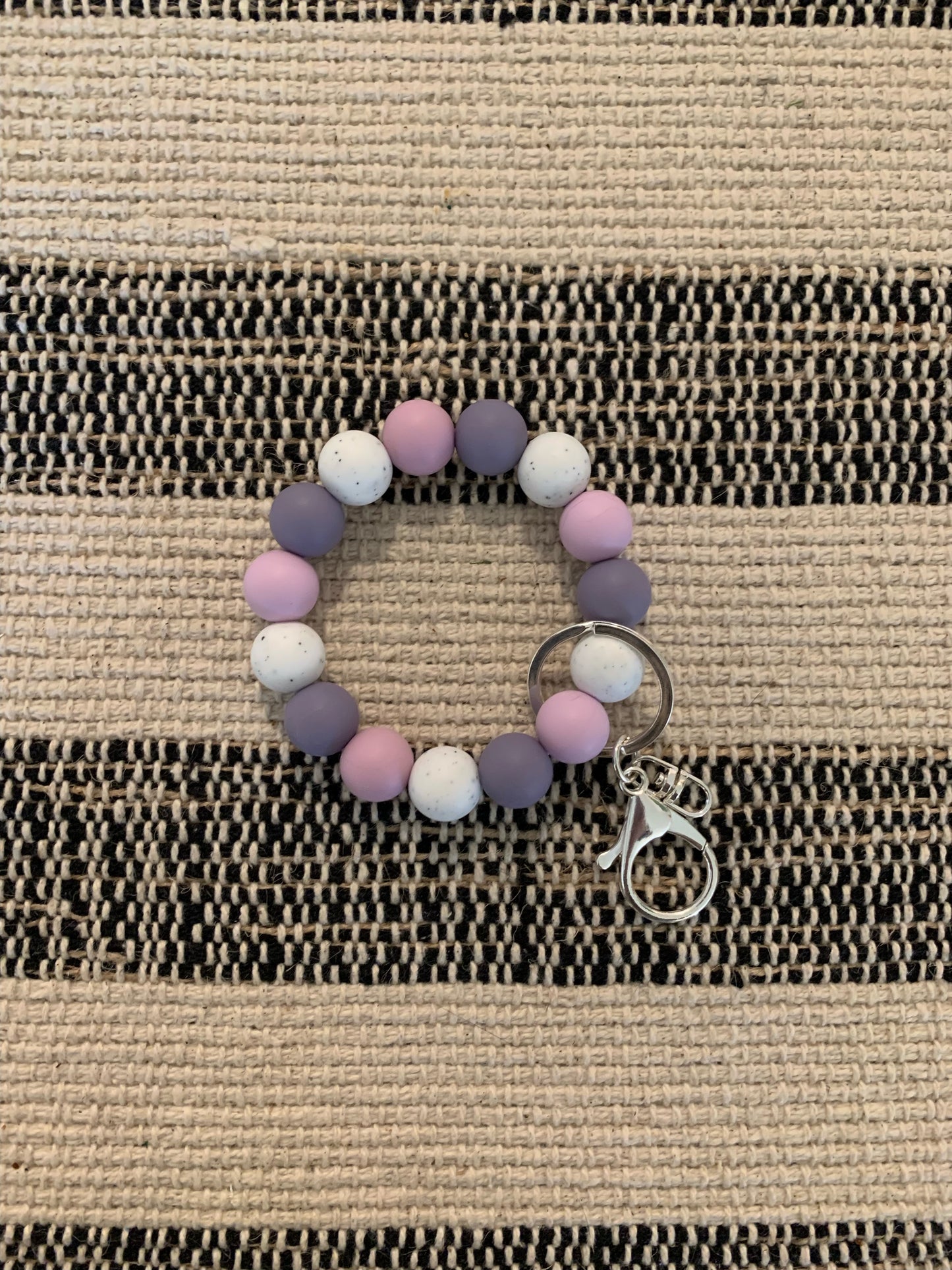 Purple Speckled Wristlet Keychain