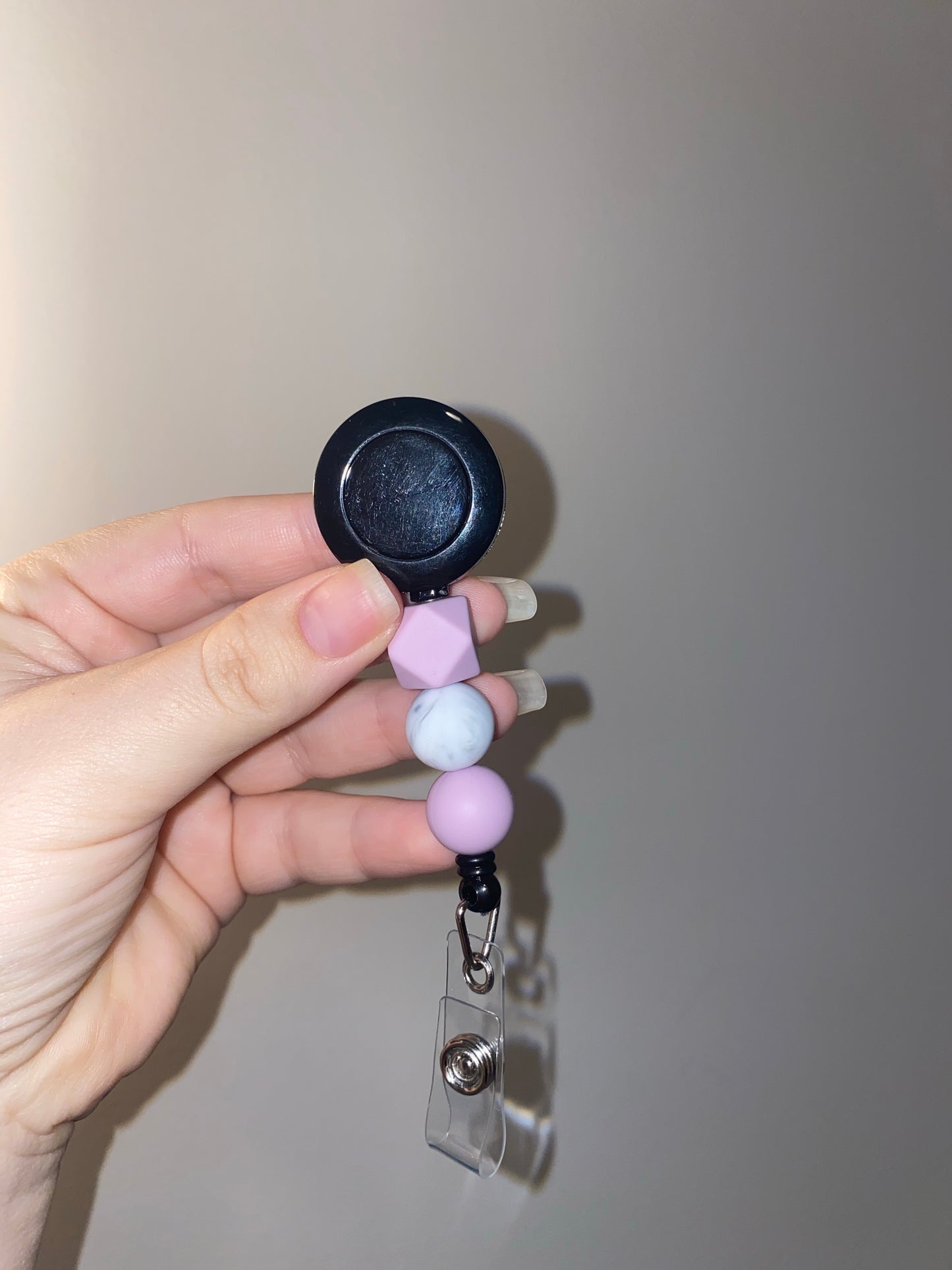 Purple Marble Badge Reel