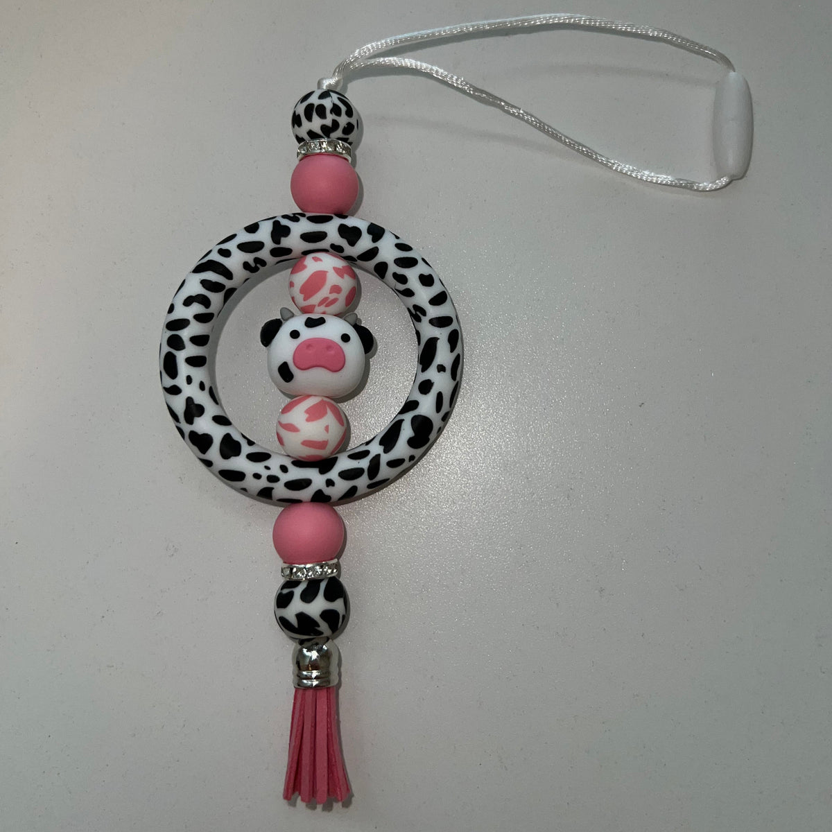 Strawberry Cow Car Charm