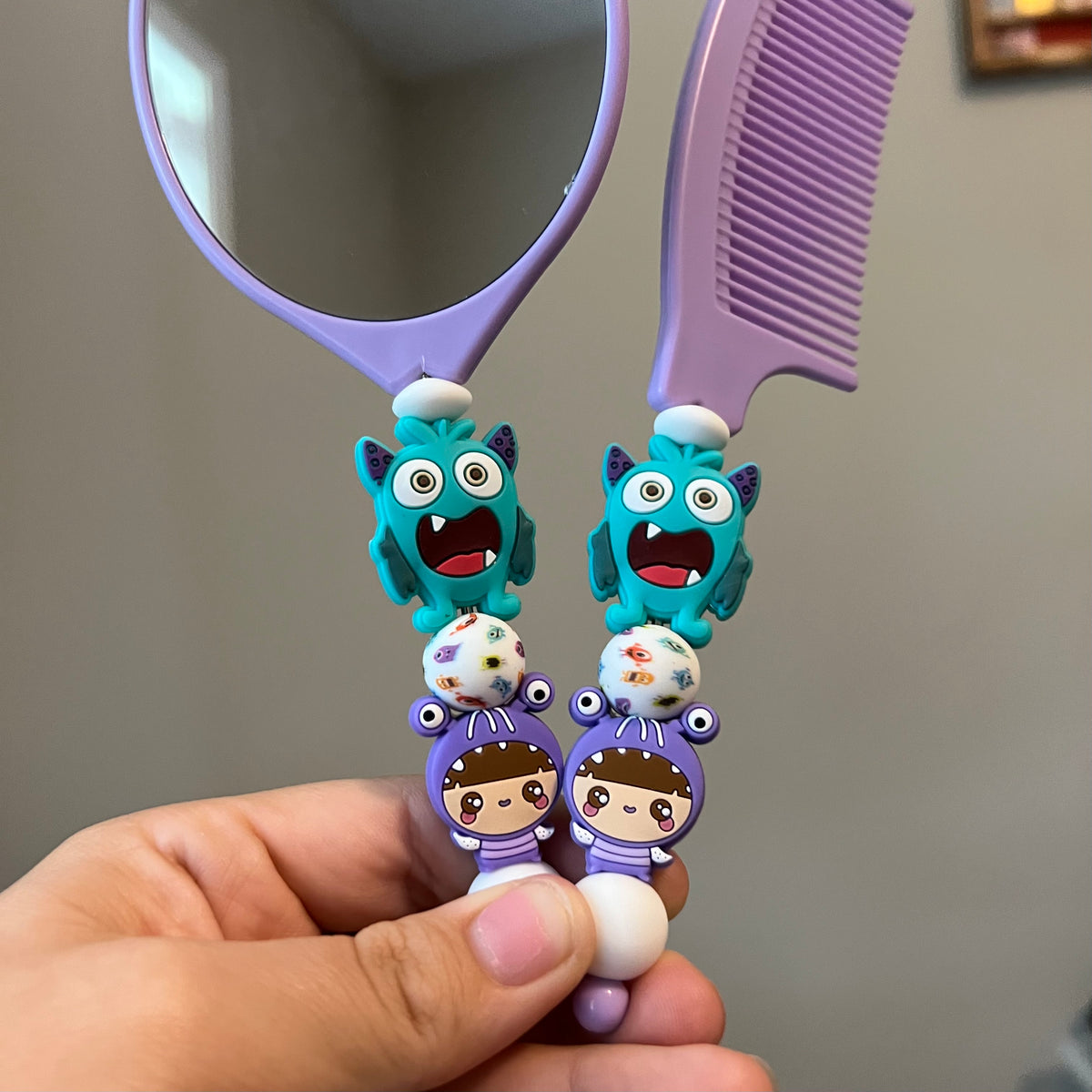 Monsters Mirror & Comb Set