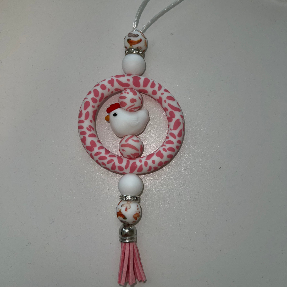 Strawberry Chicken Car Charm