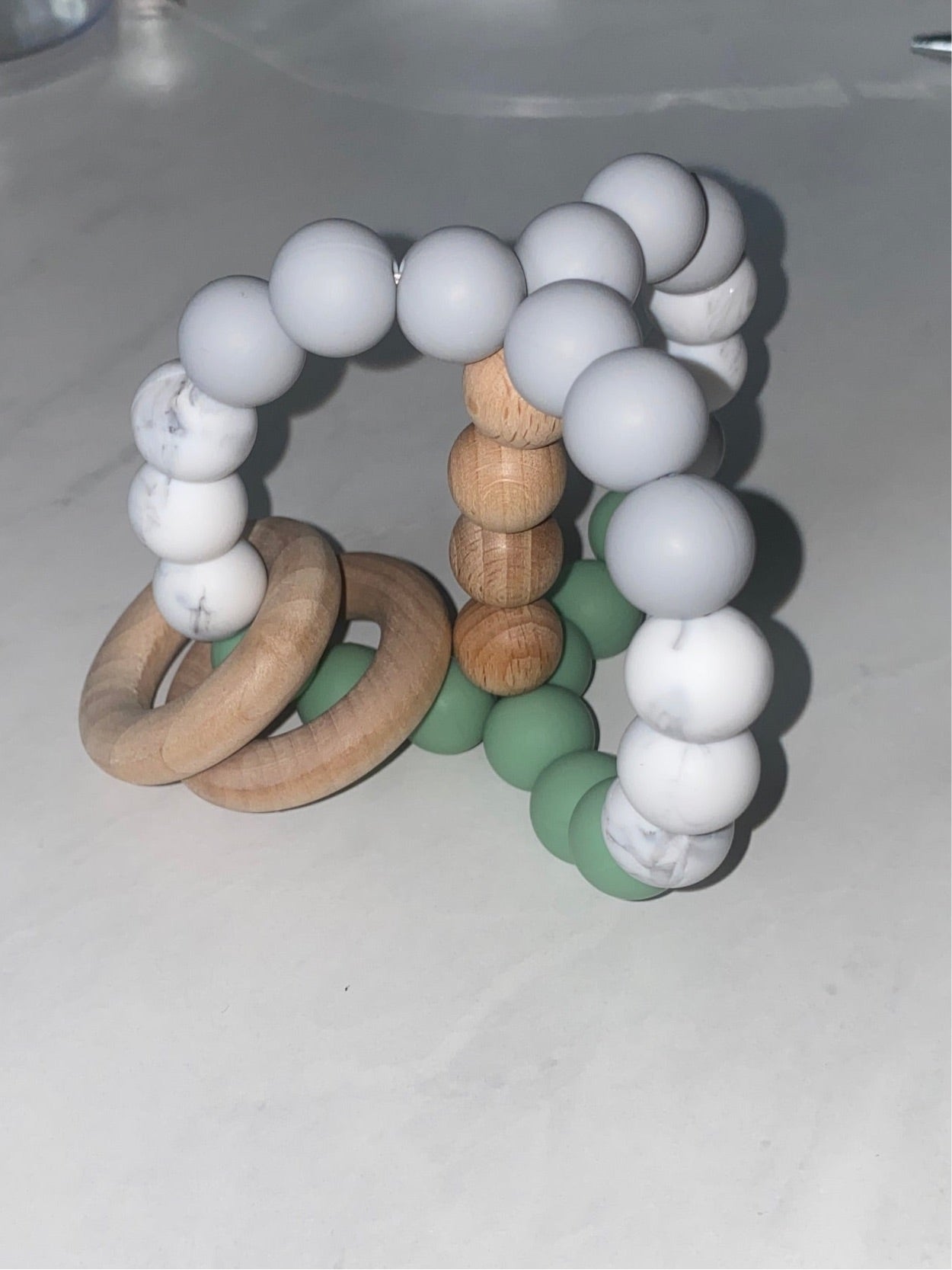 Green Teething Rattle Toy