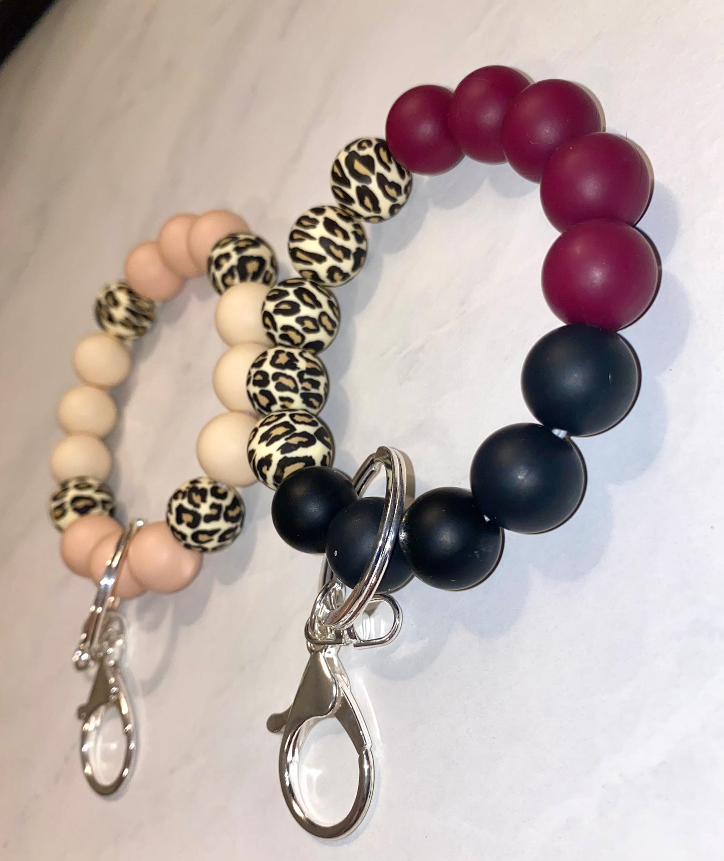 Burgundy Leopard Wristlet