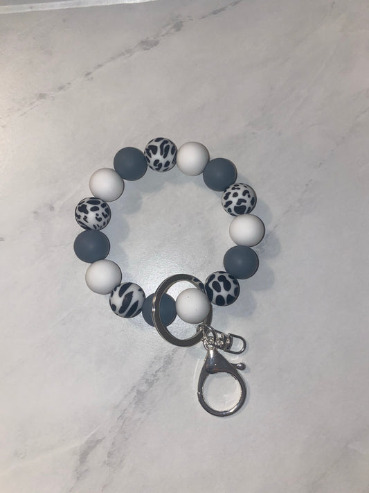 Grey Cow Keychain