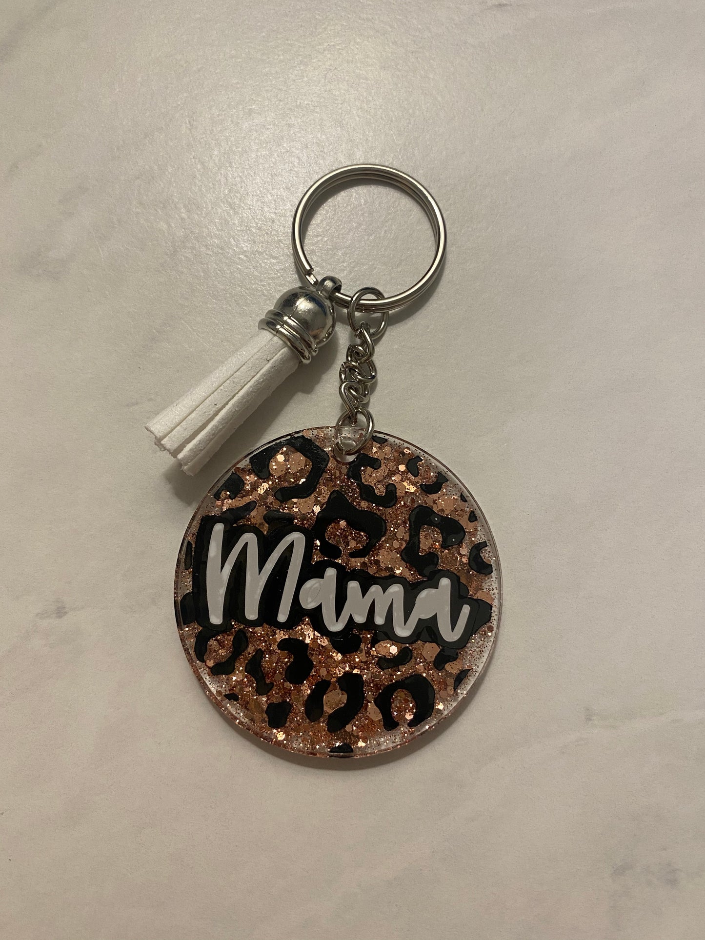 Mama Acrylic Keychain - Rose Gold