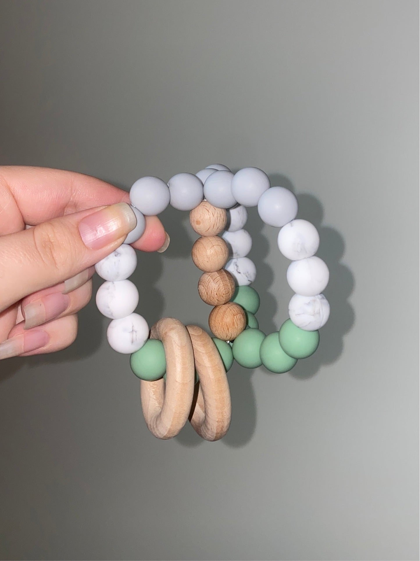 Green Teething Rattle Toy