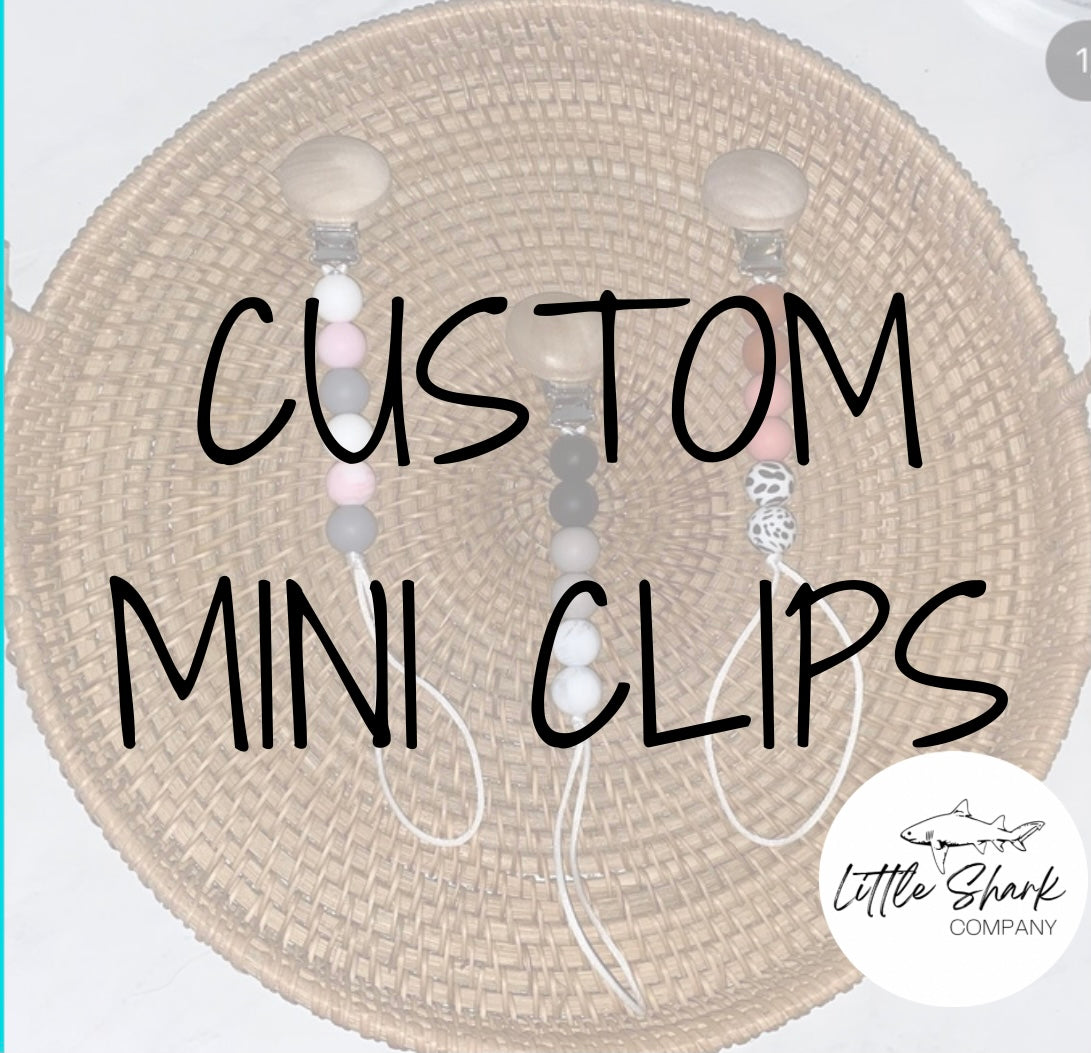 Mini Pacifier Clip Customizable