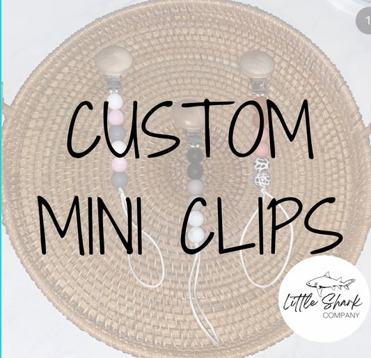 Mini Pacifier Clip Customizable