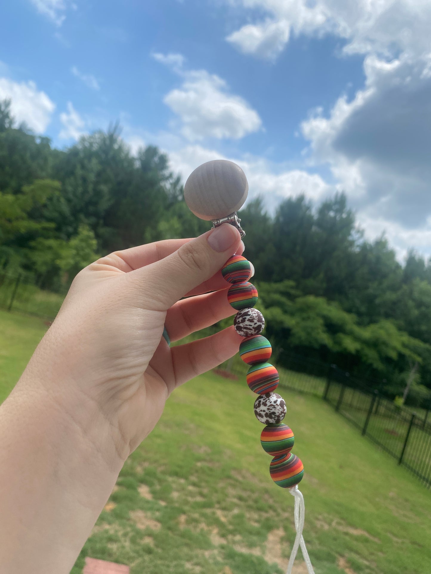 Serape Western Pacifier Clip