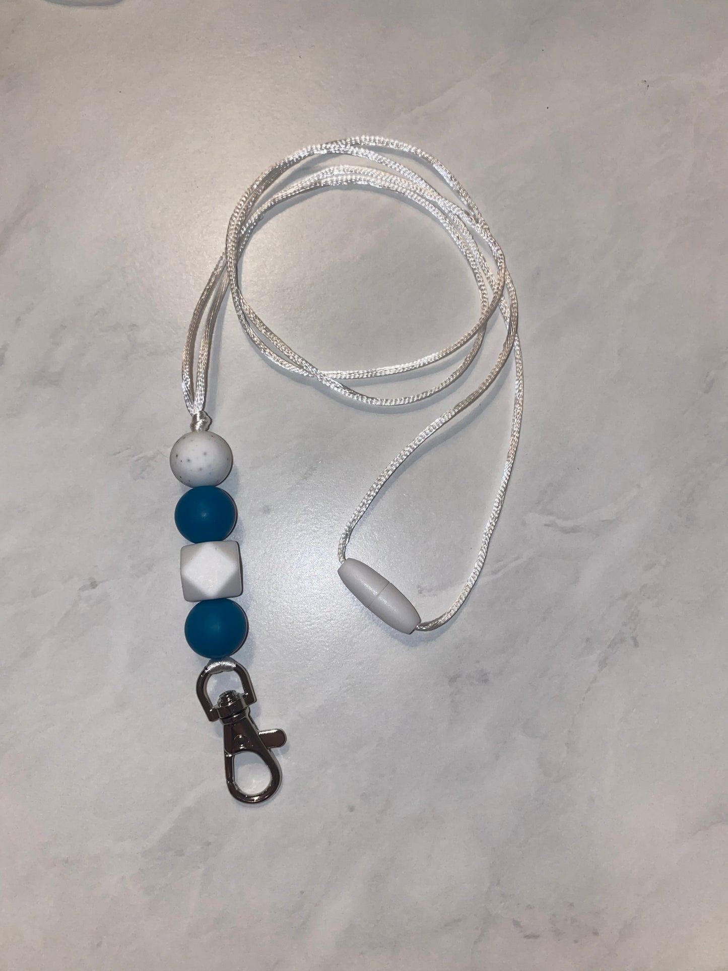 Speckled Blue Lanyard