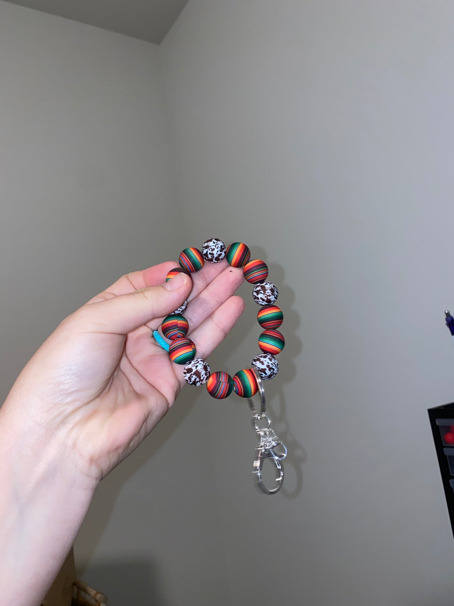 Serape Cow Wristlet