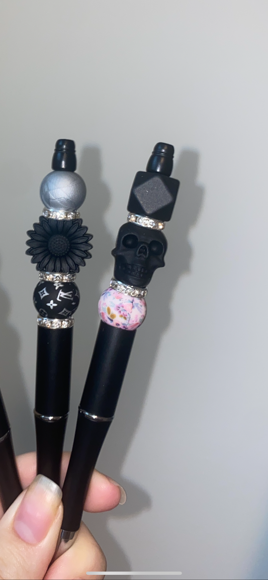 Floral Skull Pen