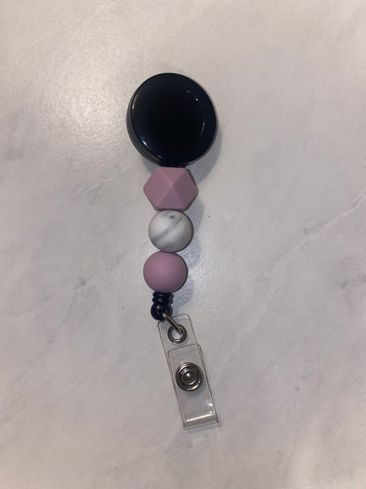Purple Marble Badge Reel