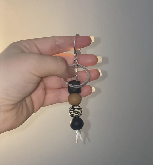 Black Leopard Mini Keychain