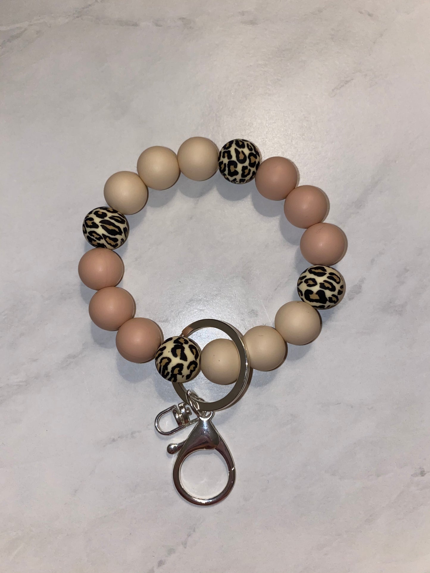 Neutral Leopard Wristlet
