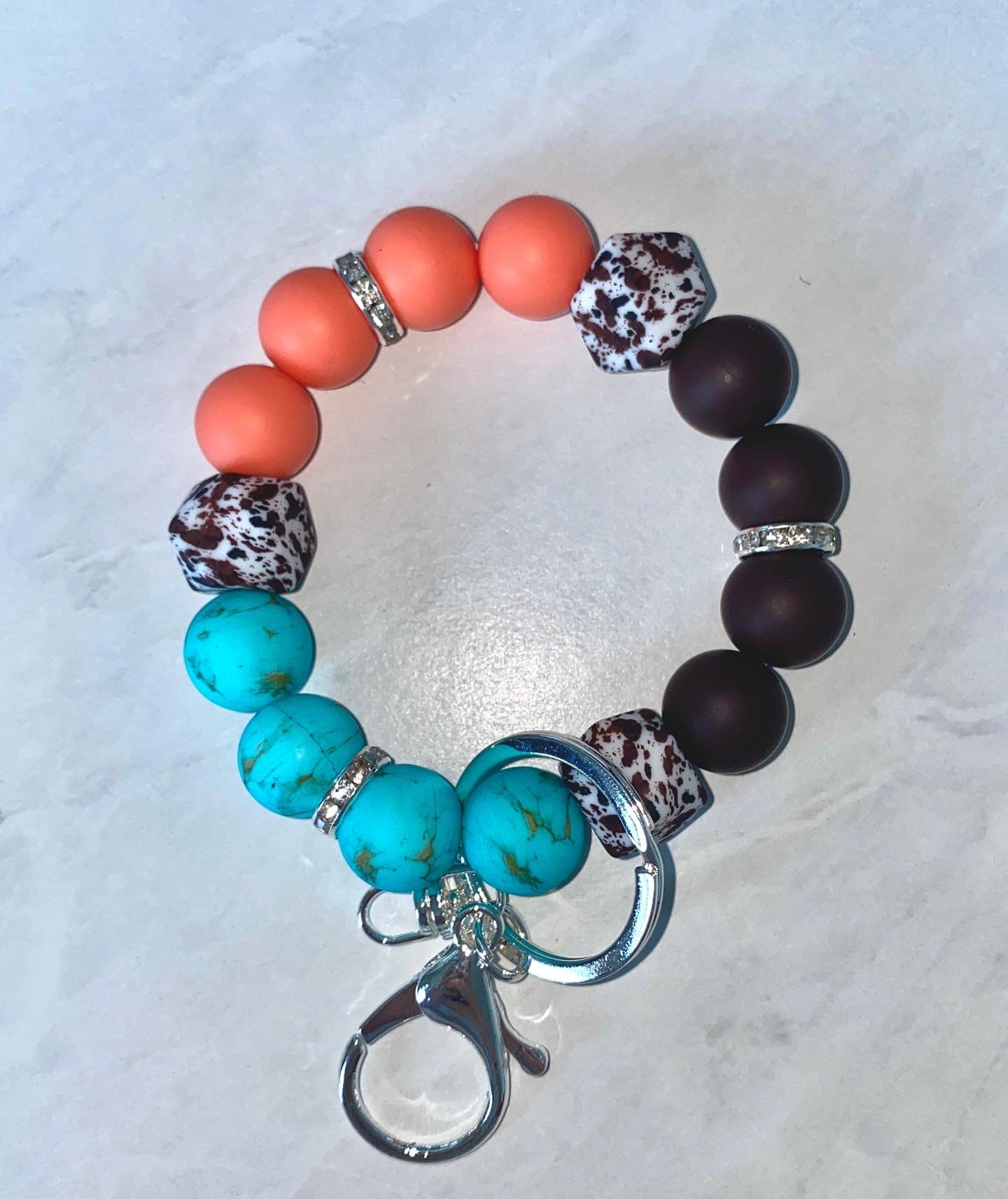 Salmon Stone Wristlet