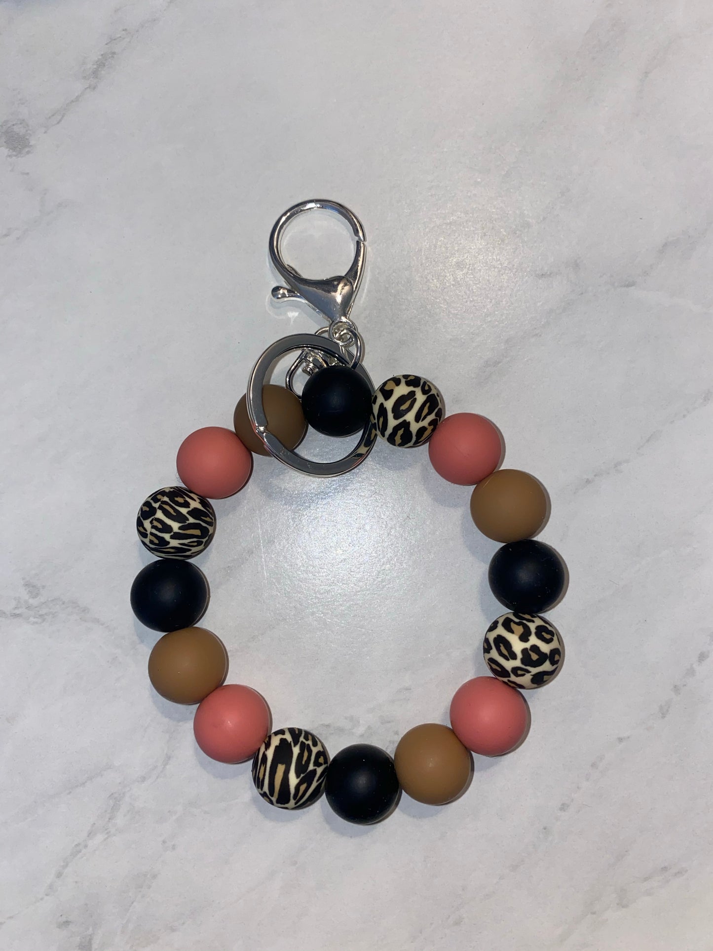 Leopard Wristlet Keychain