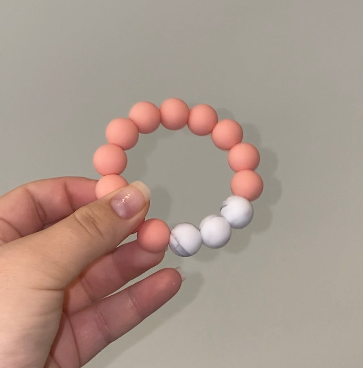 Pink Marble Teether