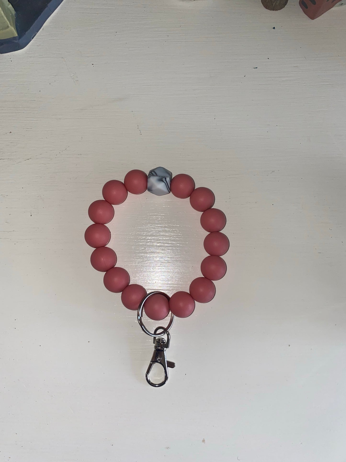Strawberry Marble Wristlet
