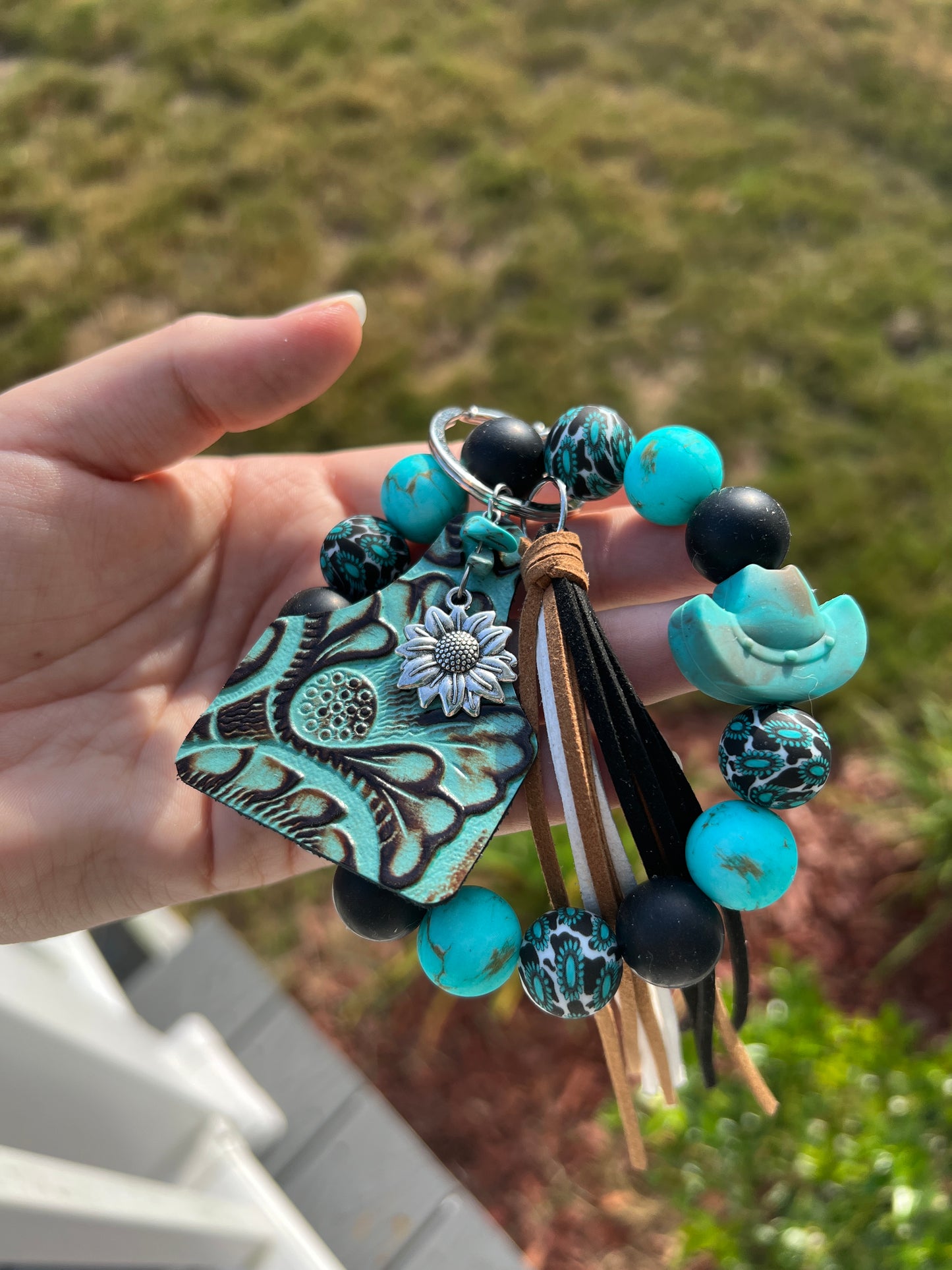 Western Turquoise Wristlet