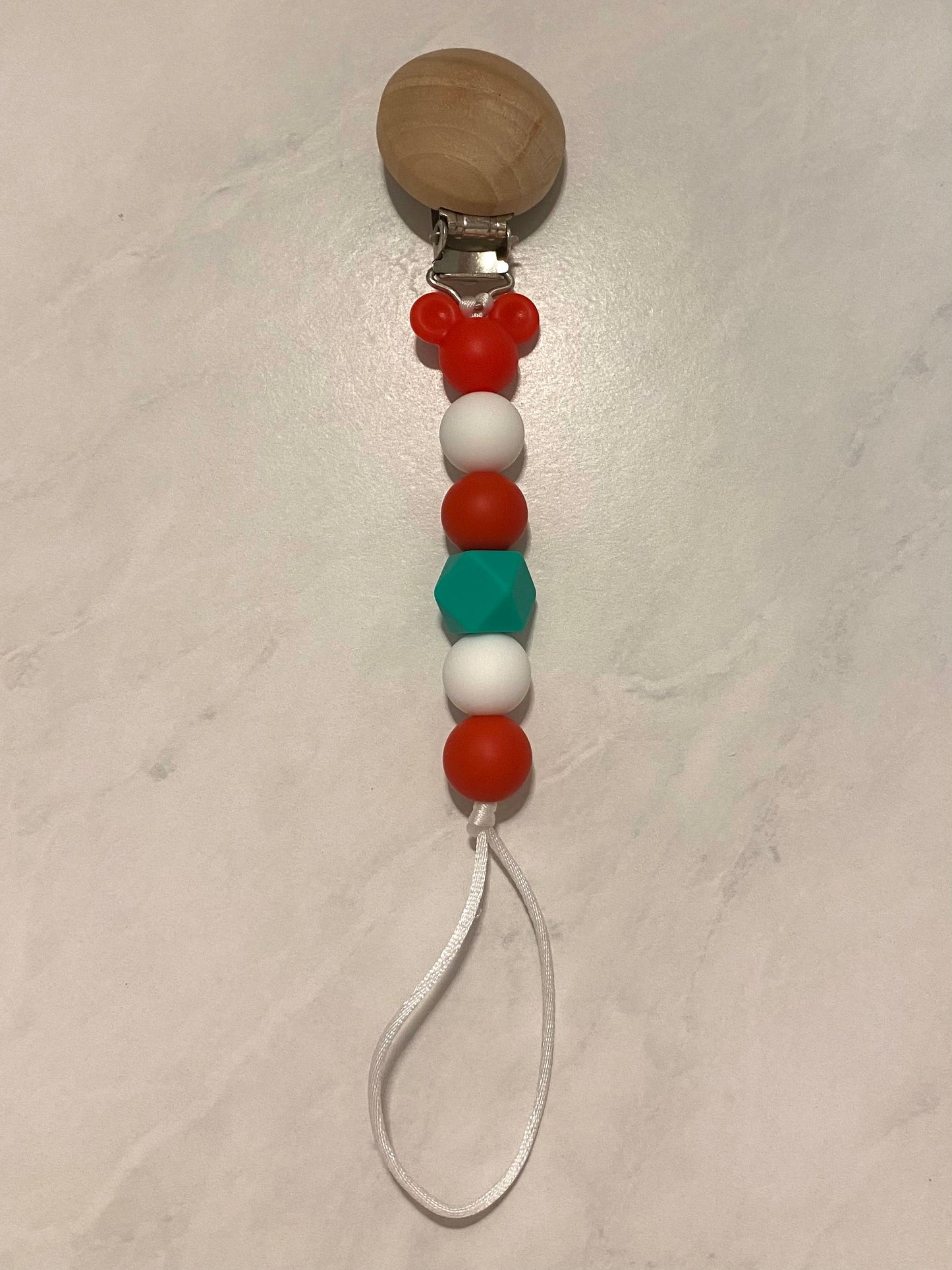 Christmas Mickey Pacifier Clips