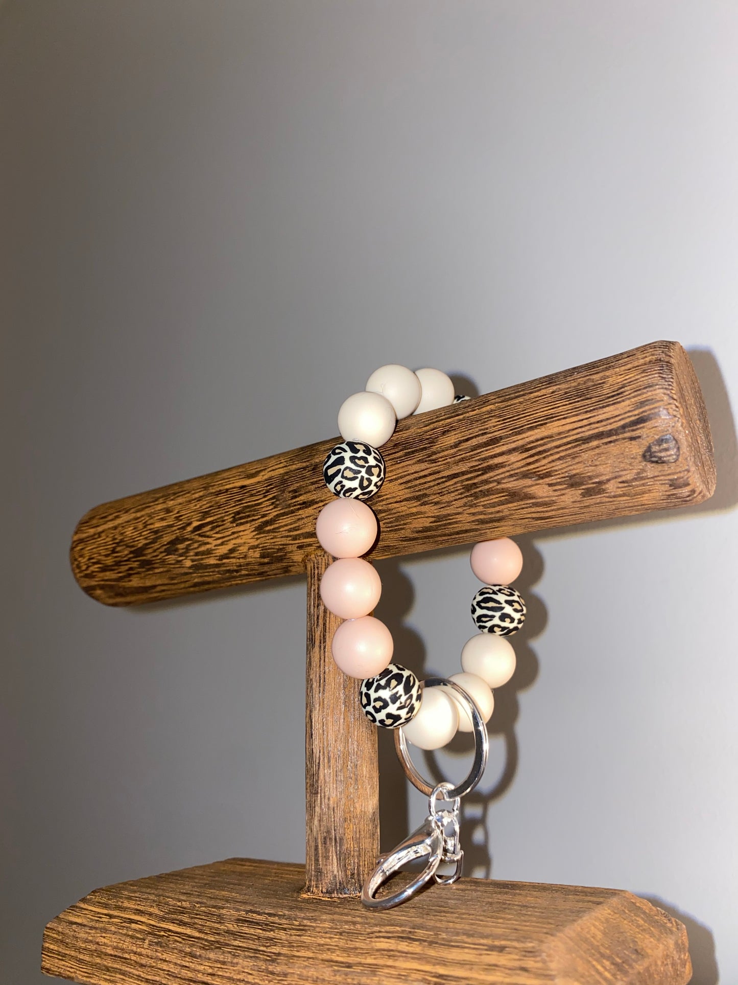 Neutral Leopard Wristlet