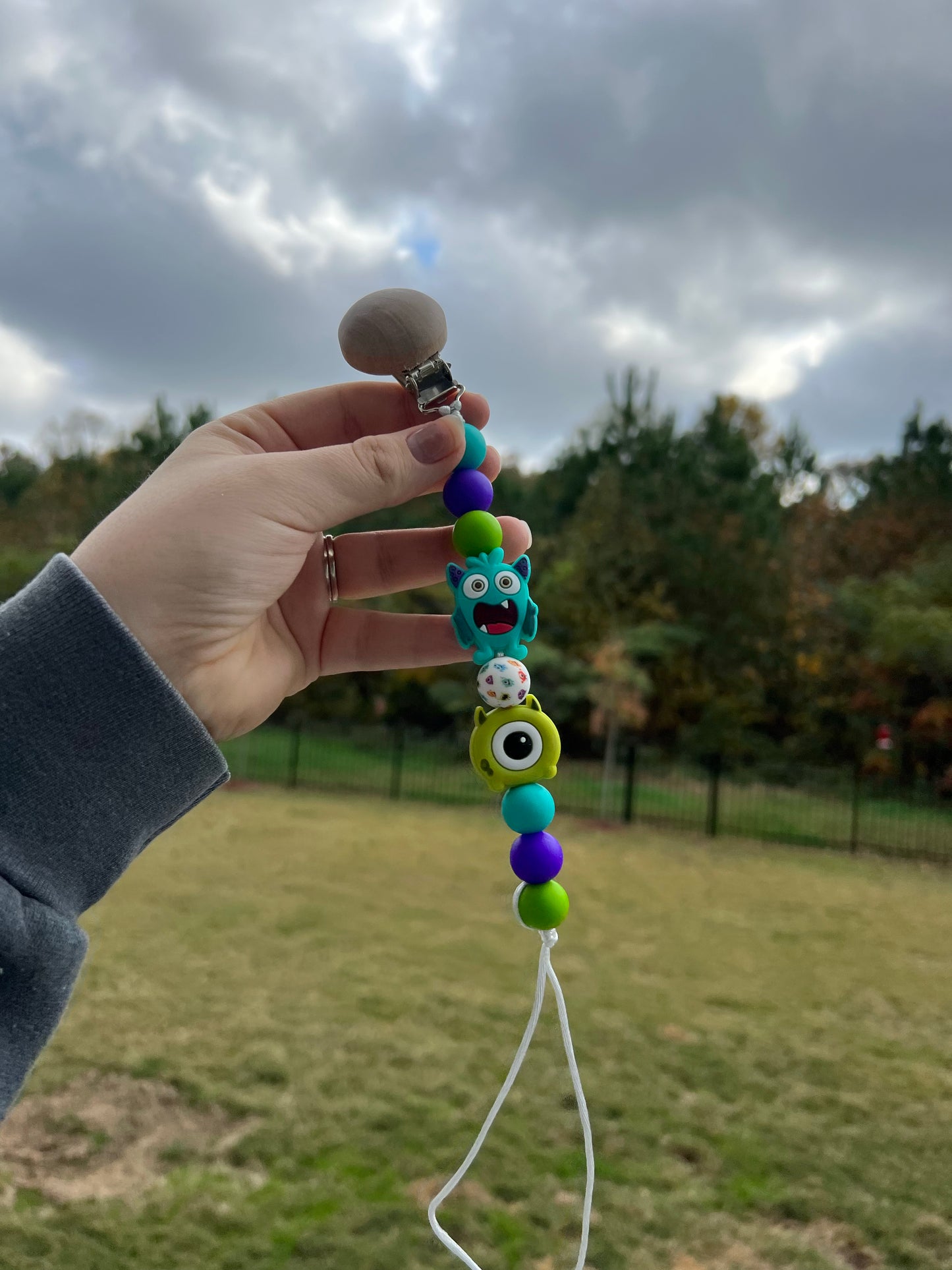 Monsters Pacifier Clip
