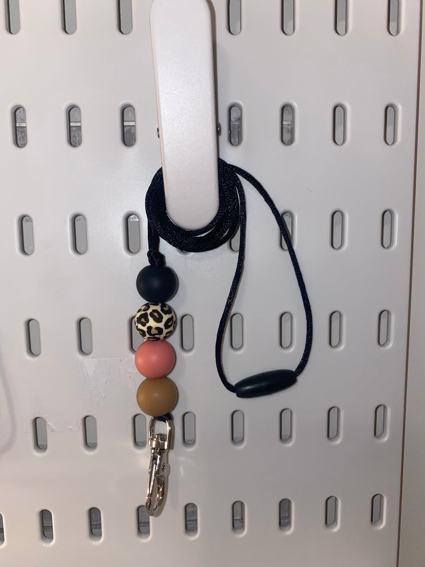 Pink Leopard Lanyard
