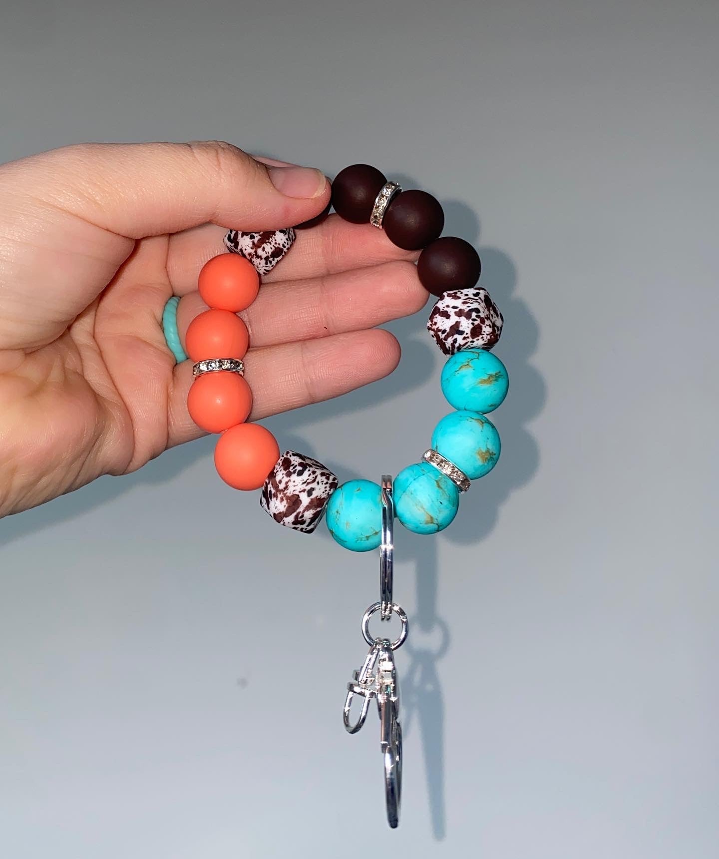 Salmon Stone Wristlet